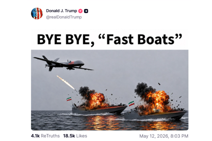 'Bye Bye, Fast Boats' Trump Post