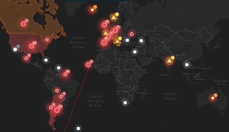 Hantavirus map
