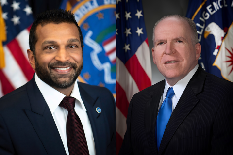FBI Director Kash Patel and former CIA Director John Brennan
