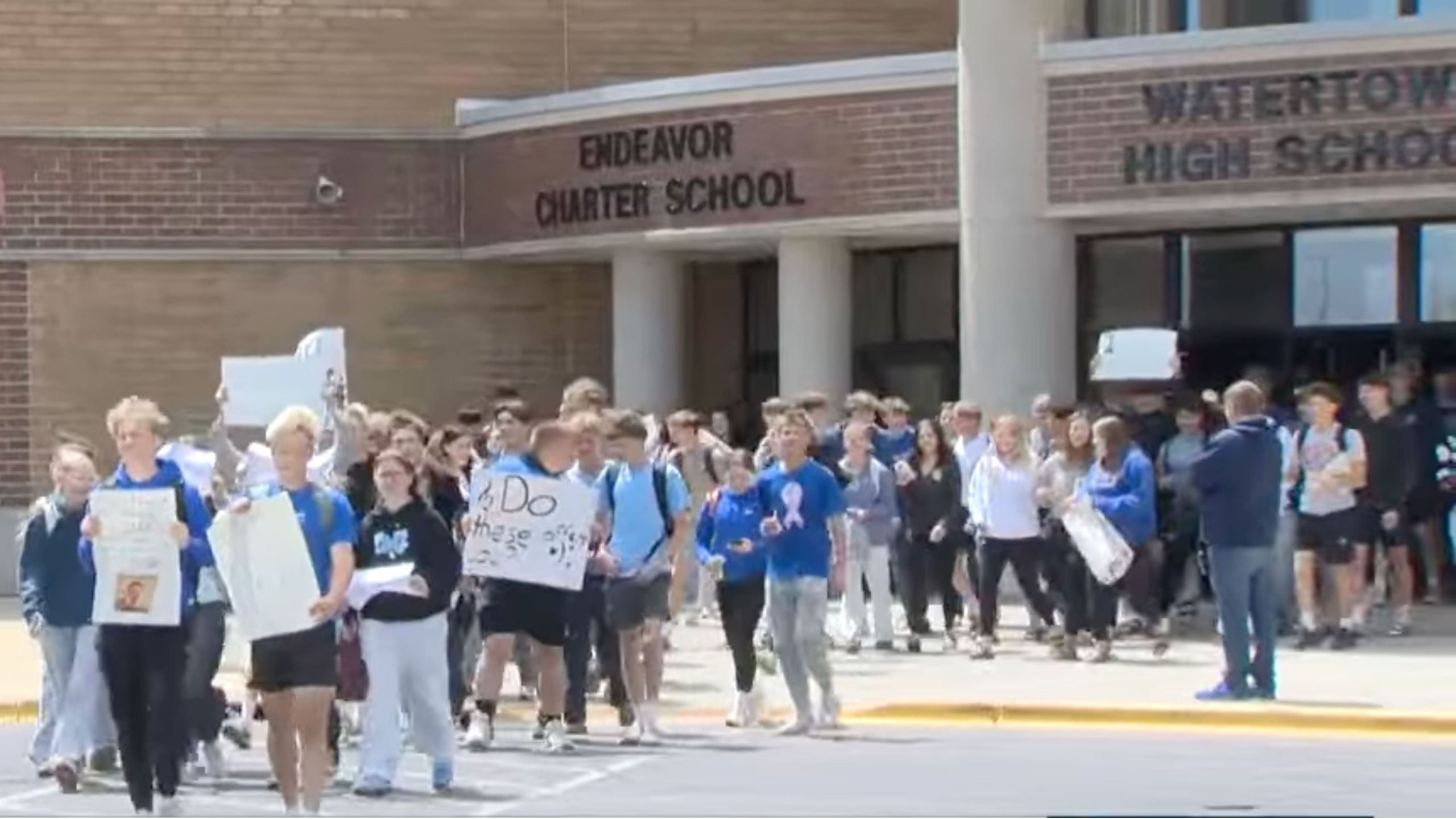 Watertown High School Students Walk Out In Protest After Board Bans Wordless Song 'A Mother of a Revolution' for 'Endorsing Violence'