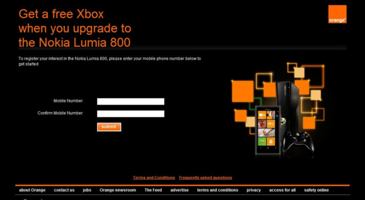 Orange Offer Free Xbox 360 With Lumia 800 Windows Phone