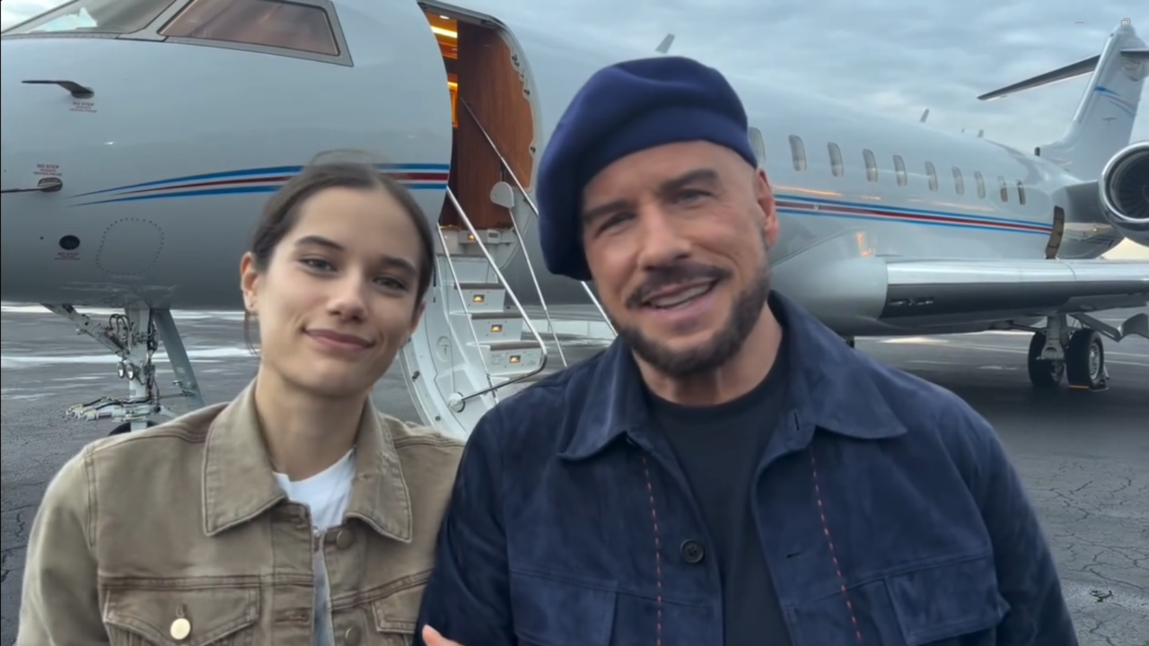 John Travolta with daughter Ella