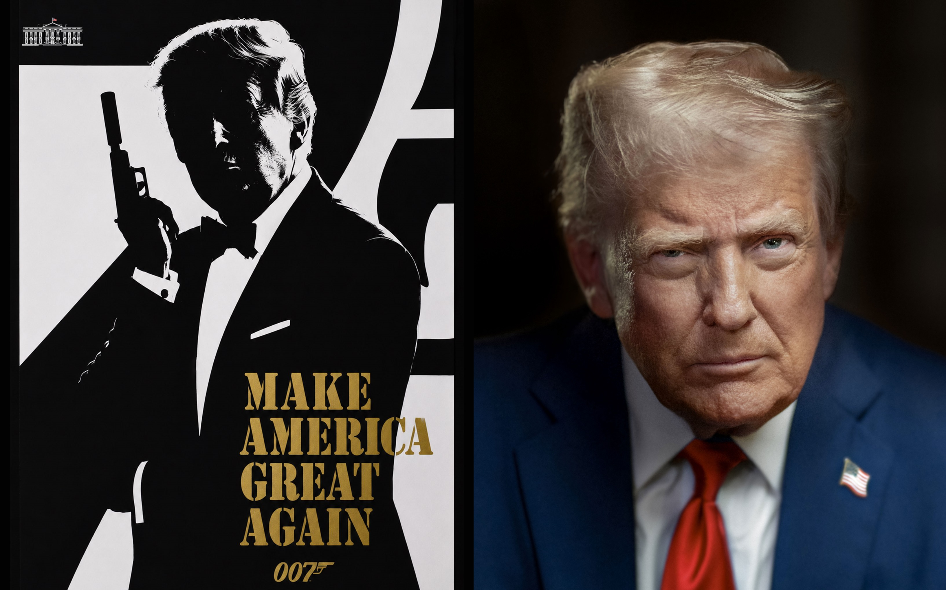 The White House Posted an AI Photo of Trump Donning as Agent 007 and the Internet is Not Having It
