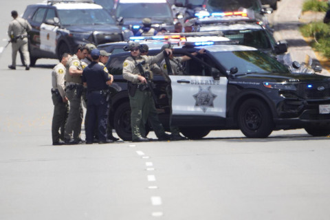 Police responding to the Islamic Center shooting