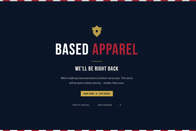 Kash Patel BasedApparel site