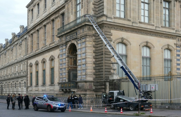 Ladder used by thieves at the Louvre
