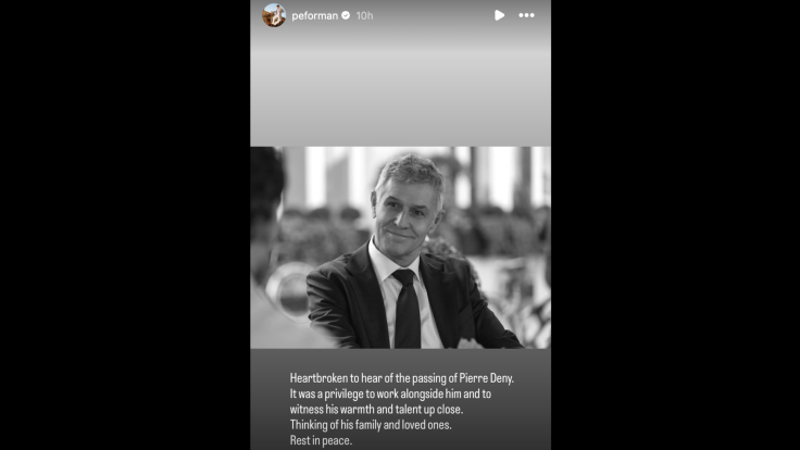 Actor Paul Forman paid tribute to Pierre Deny on Instagram