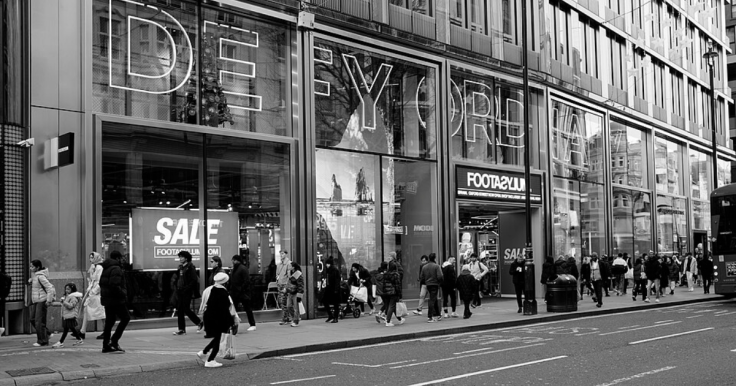 Oxford Street, one of London's busiest shopping street