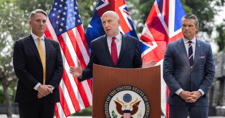 MP Richard Marles, MP John Healey and Pete Hegseth