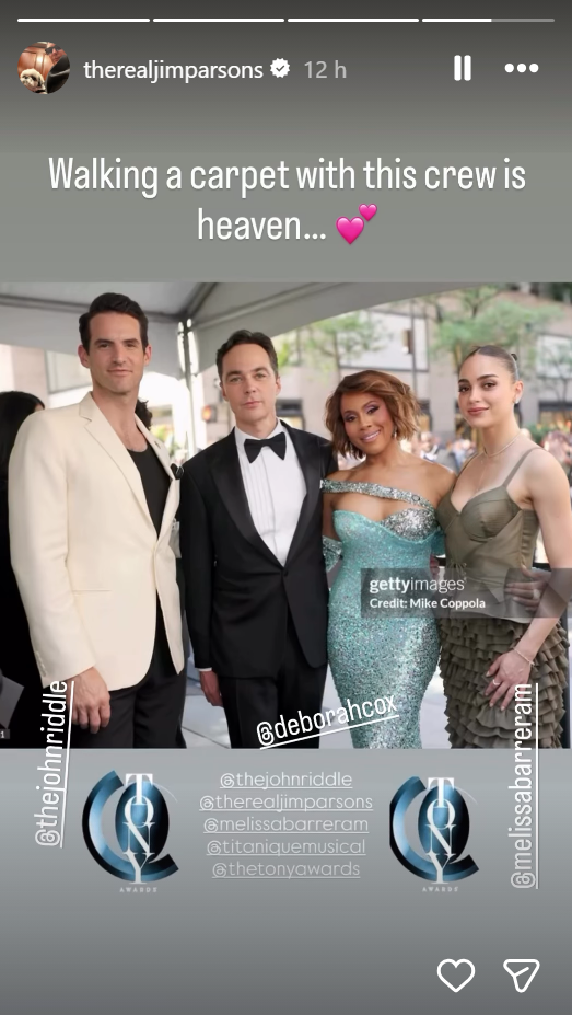 Jim Parsons IG story