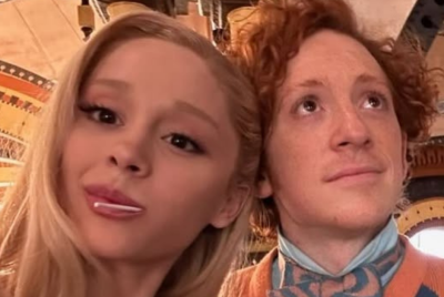 Ariana Grande and Ethan Slater