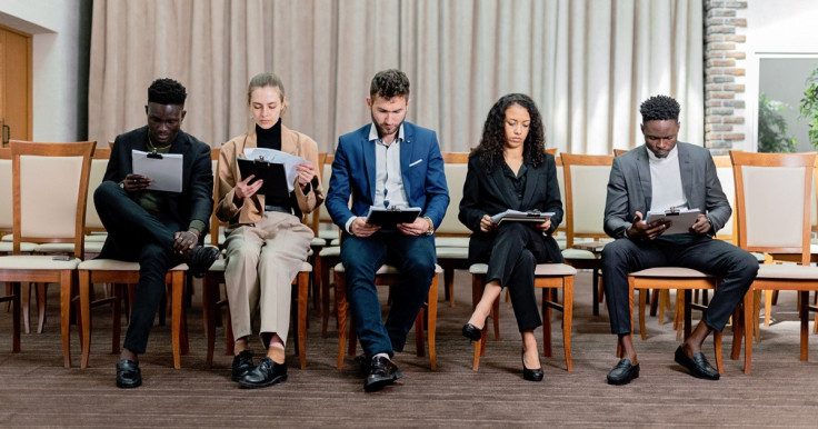 Young job seekers awaiting interviews