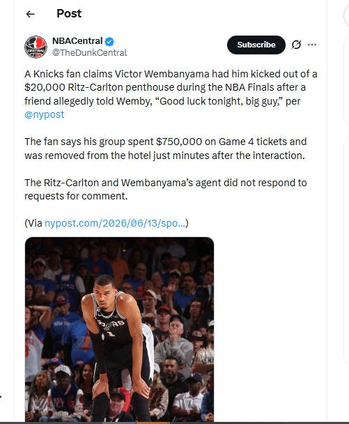 Knick Fan Kicked Out