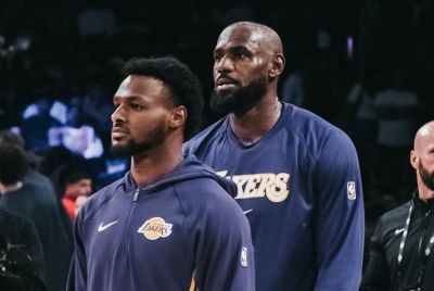 LeBron James and his son Bronny