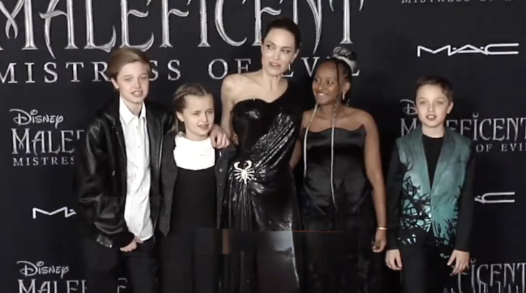 Angelina Jolie together with her children