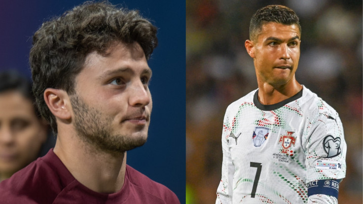 João Neves and Cristiano Ronaldo