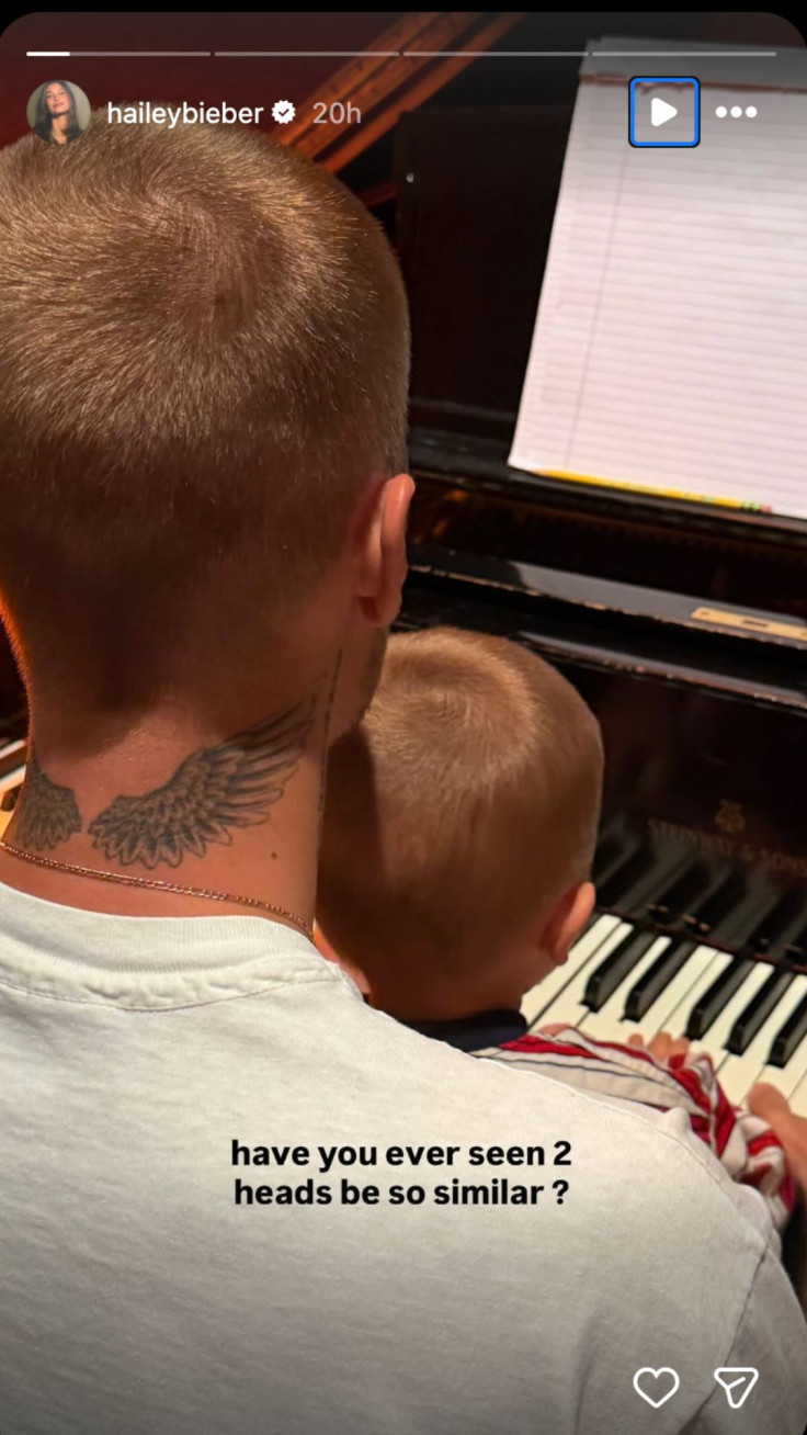 Justin Bieber and son Jack Blues Bieber