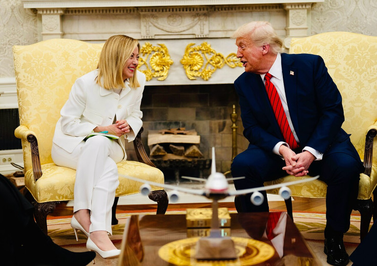 Giorgia Meloni and Donald Trump