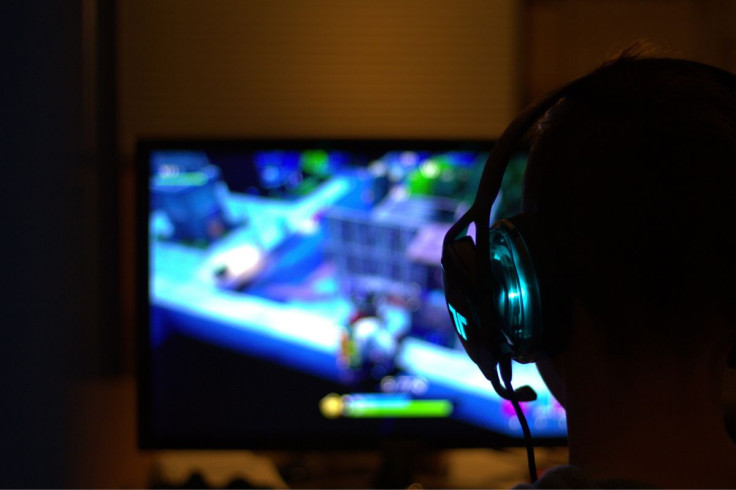 Person playing video games.