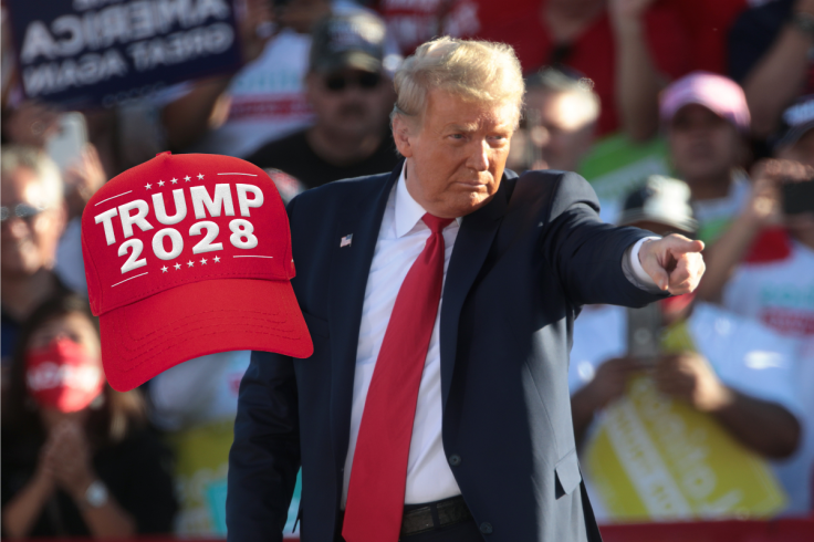 President Donald Trump promotes 'Trump 2028' merchandise as his sons'