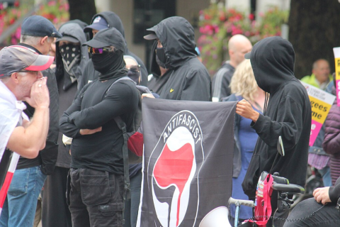 Antifa protesters