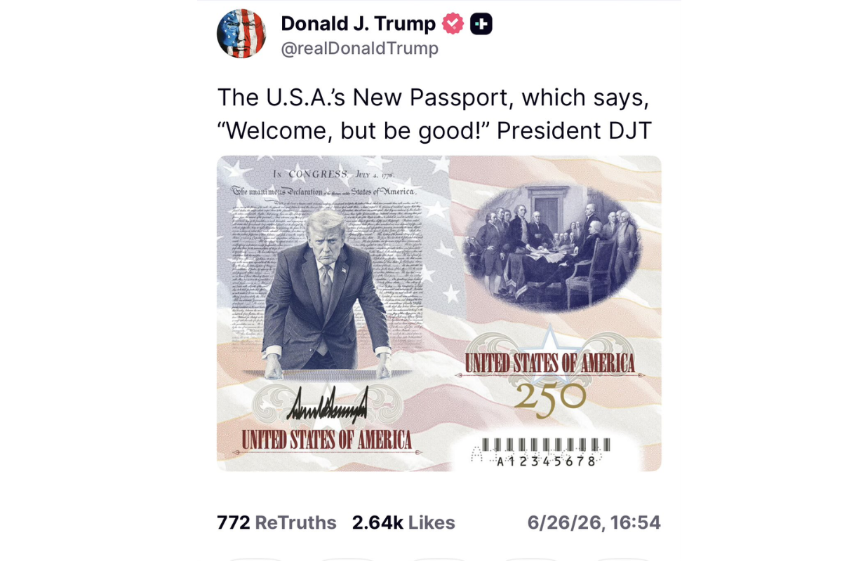 Trump's Self-Branded US Passport Includes an Embarrassing Design Flaw That Proves He Doesn't Know Who Uses Them