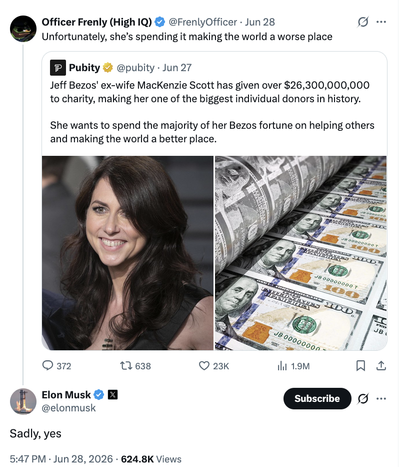 Elon Musk MacKenzie Scott
