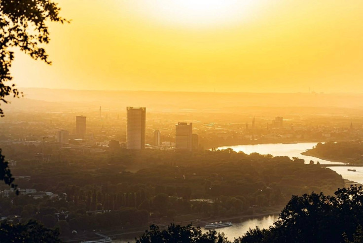 Europe Heatwave Casts Golden Haze Over City Skyline