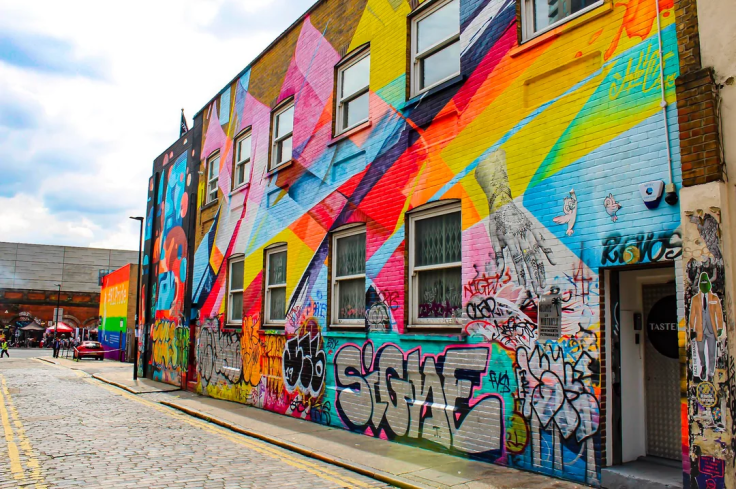 Colorful walls in shoreditch London