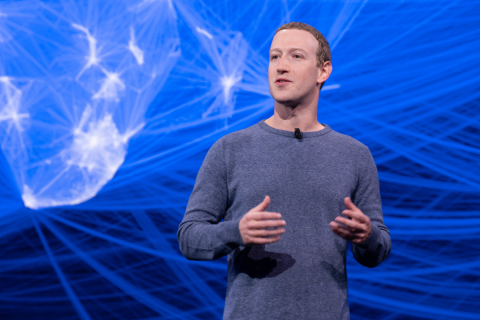 Meta chief executive Mark Zuckerberg speaks on stage