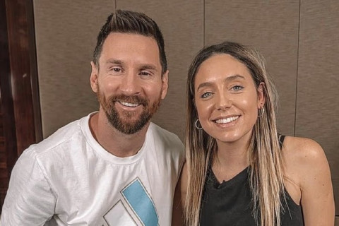 Messi and World Cup reporter Sofi Martinez