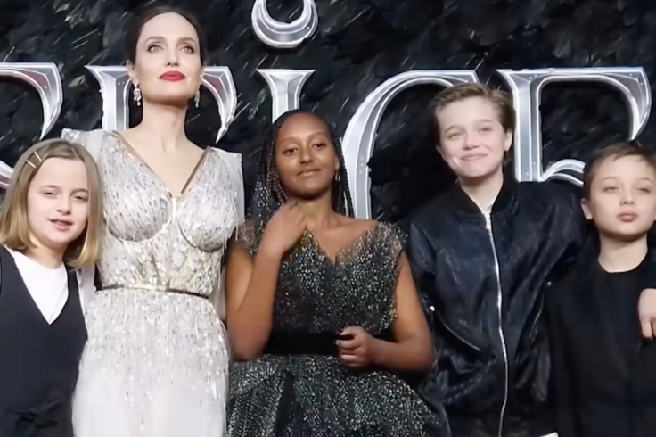 Angelina Jolie with her children