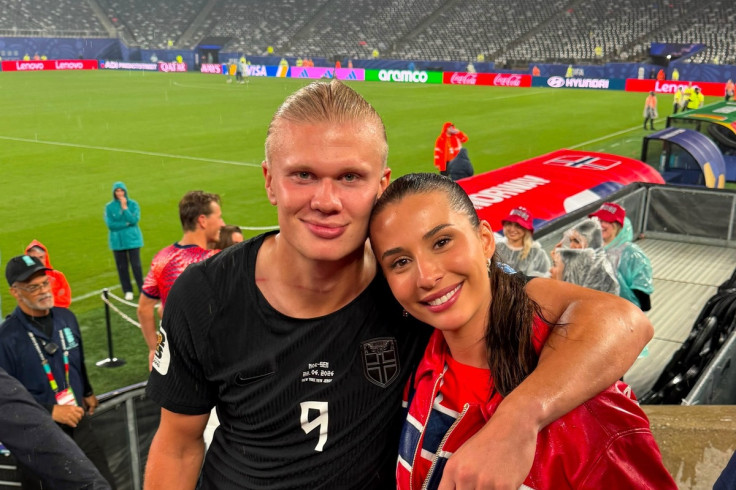 Erling Haaland and Isabel Haugseng Johansen