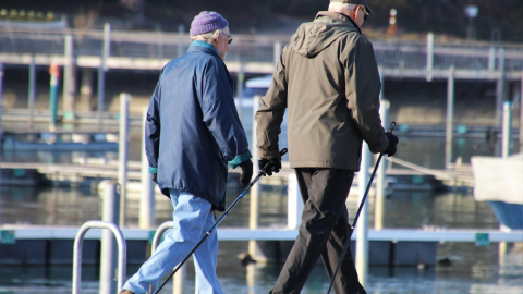 Walking seniors