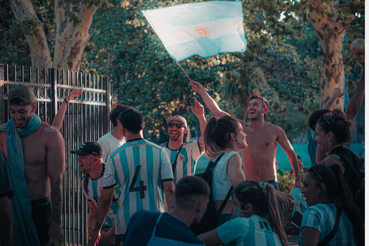Argentina fans celebrate after Egypt win