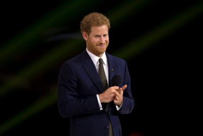 United Kingdom’s Prince Harry speaks during the opening ceremonies