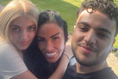 Katie Price with her children Junior and Princess Andre