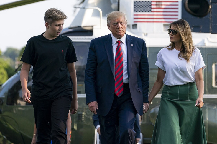 Donald, Melania and Baron Trump