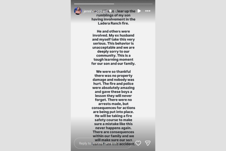 RHOC star Jennifer Pedranti Instagram stories