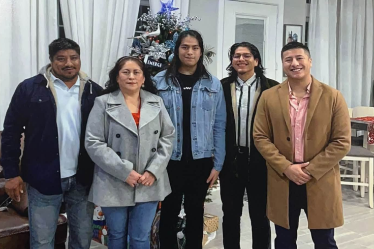 Lorenzo Salgado Araujo with his Family