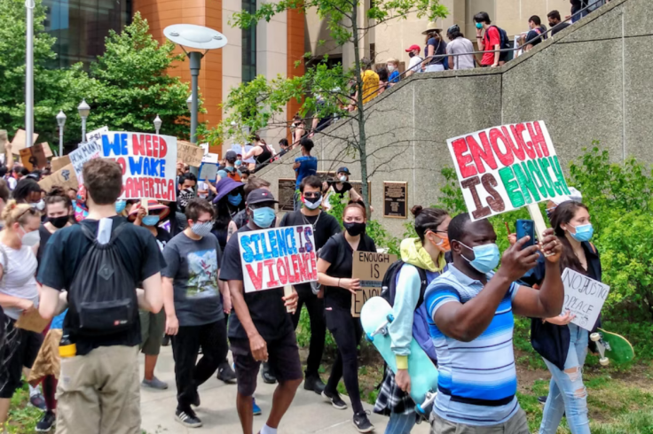 College Students Out On A Rally