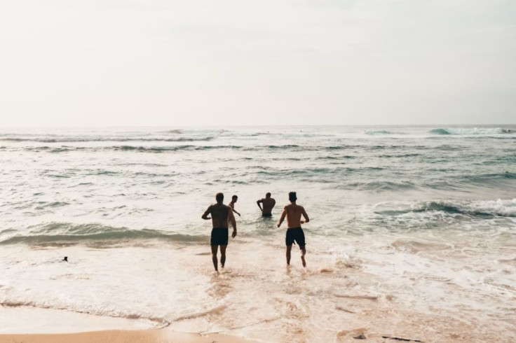 Ocean with people
