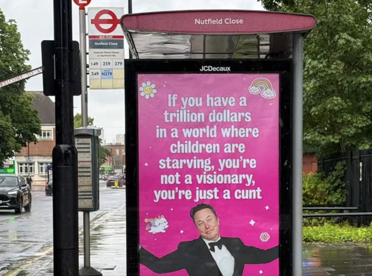 Elon Musk Poster at Nutfield Close