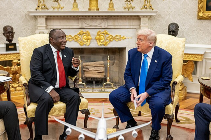Donald Trump and President of South Africa Cyril Ramaphosa