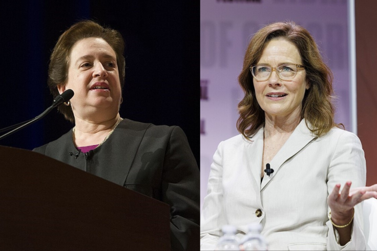 Elena Kagan (L) and Amy Coney Barrett (R)