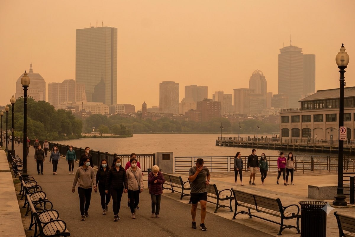Canadian Wildfire Smoke Plummets Massachusetts Air Quality to Unhealthy Levels
