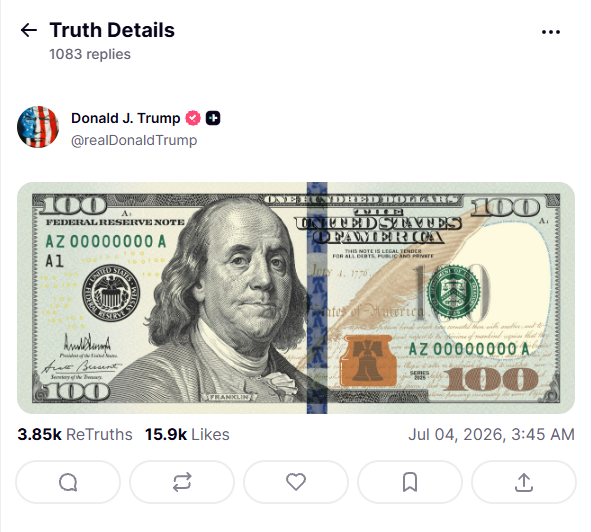 Donald Trump $100
