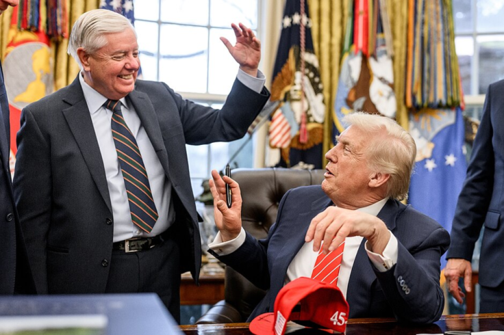 Donald Trump with Lindsey Graham