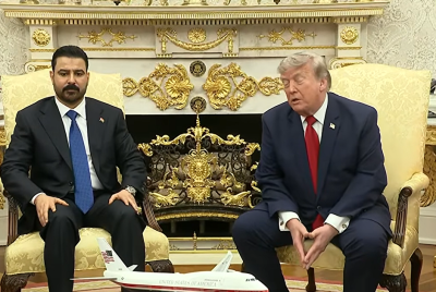 President Donald Trump and Iraqi Prime Minister Ali al-Zaidi