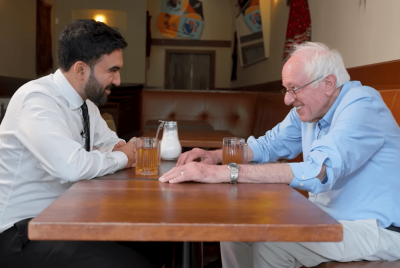 Zohran Mandani and Bernie Sanders